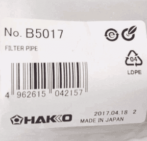 B5017 Hakko Filter Pipe for FR-300 Desoldering System